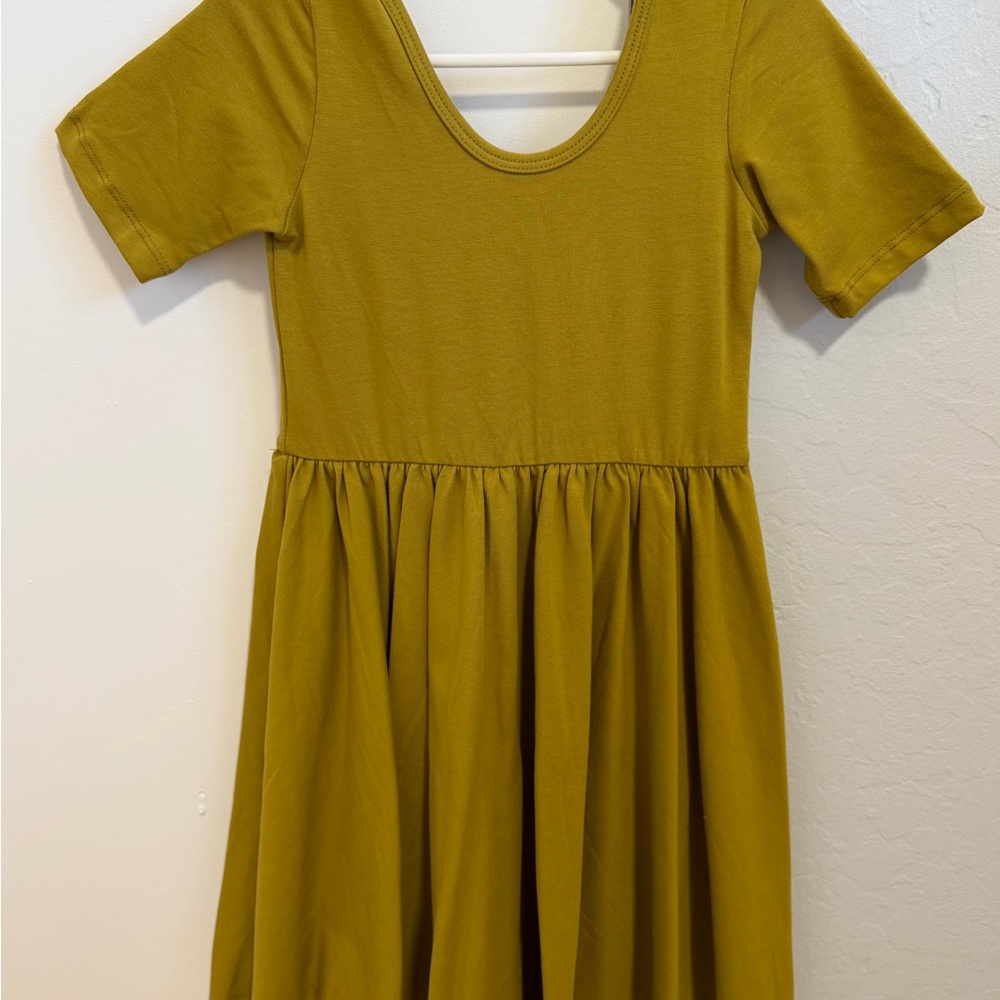 Charming Mustard Kids Dress